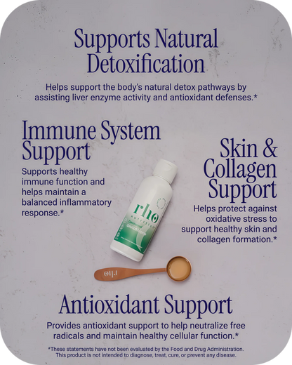 Rho Nutrition Liposomal Glutathione - Ultra High Absorption Liquid Glutathione Supplement - Supports Natural Detoxification, Immune System, Skin Health, Mental Clarity & Overall Well-Being